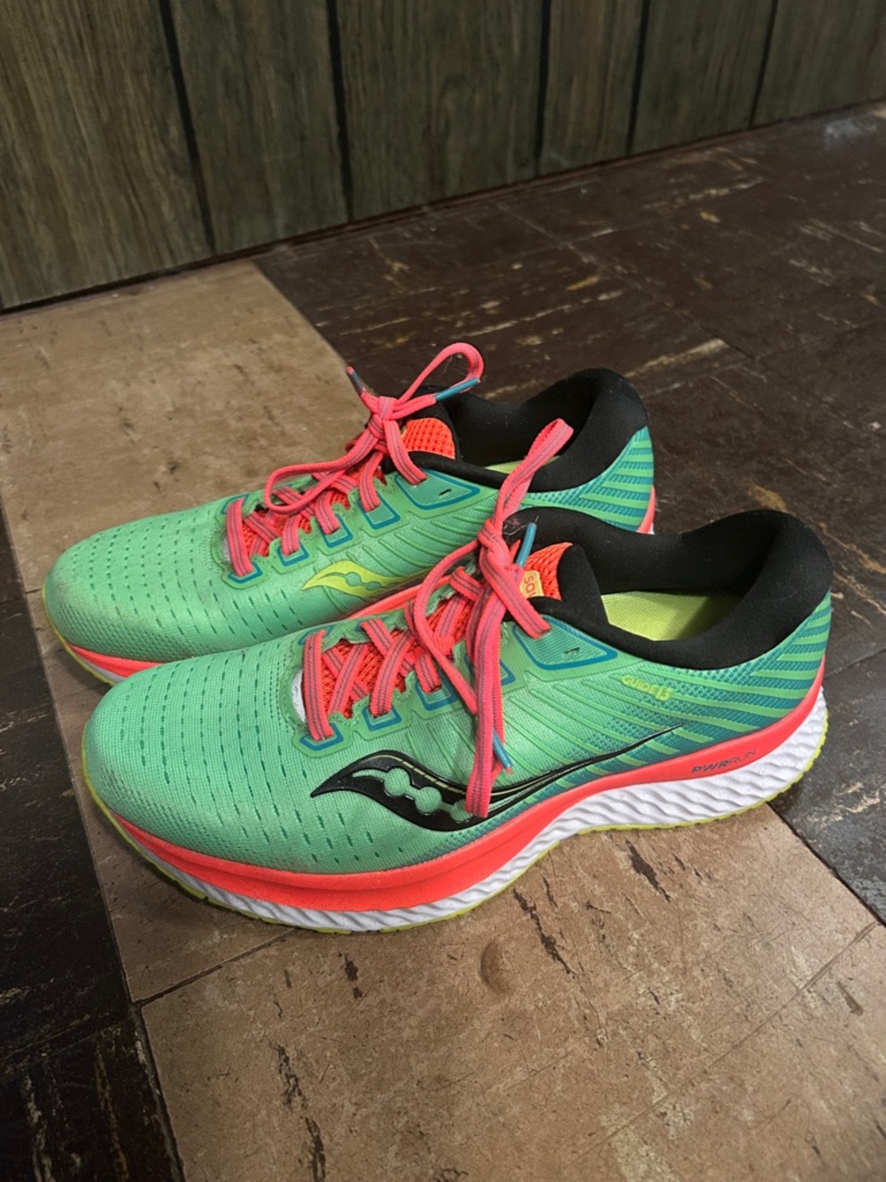 Saucony Women's Mint Green and Coral Performance Running Shoes